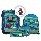 Schulranzen Space Schleich® Limited Edition Set 5-teilig Dinosaurs Velociraptor, Farbe: blau/petrol, Marke: Step by Step, EAN: 4047443438874, Abmessungen in cm: 28x37x20, Bild 1 von 12