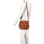 Satteltasche mit Overlock Cognac, Farbe: cognac, Marke: Campomaggi, EAN: 8054302708982, Abmessungen in cm: 26x24x9, Bild 6 von 9