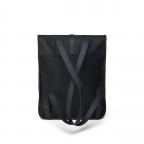 Rucksack Backpack Micro Black, Farbe: schwarz, Marke: Rains, EAN: 5711747462628, Abmessungen in cm: 27x33x7, Bild 2 von 5