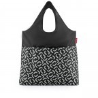 Falttasche Mini Maxi Shopper Plus Signature Black, Farbe: schwarz, Marke: Reisenthel, EAN: 4012013722103, Abmessungen in cm: 42.5x60x7, Bild 1 von 2
