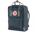 Rucksack Kånken Navy Long Stripes, Farbe: blau/petrol, Marke: Fjällräven, EAN: 7323450689827, Abmessungen in cm: 27x38x13, Bild 2 von 15