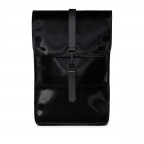 Rucksack Backpack Mini Velvet Black, Farbe: schwarz, Marke: Rains, EAN: 5711747478865, Abmessungen in cm: 27x39x8, Bild 1 von 5