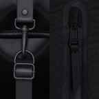 Rucksack Backpack Mini Velvet Black, Farbe: schwarz, Marke: Rains, EAN: 5711747478865, Abmessungen in cm: 27x39x8, Bild 5 von 5