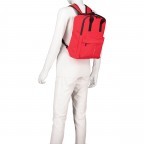 Fahrradtasche Rucksack mit Gepäckträgerbefestigung Rot, Farbe: rot/weinrot, Marke: Blackbeat, EAN: 8720088707142, Abmessungen in cm: 26x35x10, Bild 7 von 10