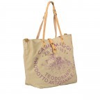 Shopper Canvas X009 Beige Stampa Prunga, Farbe: flieder/lila, Marke: Campomaggi, EAN: 8054302728379, Abmessungen in cm: 33x32x16, Bild 2 von 9