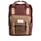 Rucksack Jungle Series Macaroon mit Laptopfach 13 Zoll Volumen 16 Liter Maroon Khaki, Farbe: braun, Marke: Doughnut, EAN: 4895222507491, Abmessungen in cm: 28x38x11, Bild 1 von 12