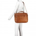 Aktentasche Cognac, Farbe: cognac, Marke: Hausfelder Manufaktur, EAN: 4065646004962, Abmessungen in cm: 41x29x10, Bild 5 von 7