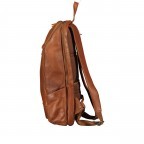 Rucksack mit Laptopfach 15 Zoll Dark Cognac, Farbe: cognac, Marke: Hausfelder Manufaktur, EAN: 4065646004979, Abmessungen in cm: 30x44x13, Bild 3 von 9