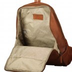 Rucksack mit Laptopfach 15 Zoll Dark Cognac, Farbe: cognac, Marke: Hausfelder Manufaktur, EAN: 4065646004979, Abmessungen in cm: 30x44x13, Bild 8 von 9