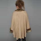 Poncho Dianna Kunstfellbesatz ONE-SIZE Black, Farbe: schwarz, Marke: Rino & Pelle, EAN: 8720529002027, Bild 4 von 4