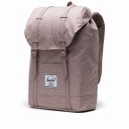 Rucksack Retreat Rubber Straps Volumen 18 Liter Ash Rose Crosshatch, Farbe: rot/weinrot, Marke: Herschel, EAN: 0828432503476, Abmessungen in cm: 34x46x12, Bild 3 von 5