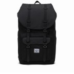 Rucksack Little America Eco Rubber Straps Volumen 23 Liter Black Black, Farbe: schwarz, Marke: Herschel, EAN: 0828432508778, Abmessungen in cm: 28x50x17, Bild 1 von 5