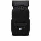 Rucksack Little America Eco Rubber Straps Volumen 23 Liter Black Black, Farbe: schwarz, Marke: Herschel, EAN: 0828432508778, Abmessungen in cm: 28x50x17, Bild 2 von 5