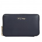 Geldbörse Iconic Medium Zip Around Wallet Desert Sky, Farbe: blau/petrol, Marke: Tommy Hilfiger, EAN: 8720116193176, Abmessungen in cm: 16x10.5x2.5, Bild 1 von 3