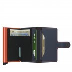 Geldbörse Miniwallet Matte Night Blue Orange, Farbe: blau/petrol, Marke: Secrid, EAN: 8718215289005, Abmessungen in cm: 6.8x10.2x2.1, Bild 3 von 4