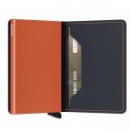 Geldbörse Slimwallet Matte Night Blue Orange, Farbe: blau/petrol, Marke: Secrid, EAN: 8718215289012, Abmessungen in cm: 6.8x10.2x1.6, Bild 4 von 5