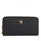 Geldbörse Element Large Wallet with Zip Around Black, Farbe: schwarz, Marke: Tommy Hilfiger, EAN: 8720116202045, Abmessungen in cm: 19x10.5x2.5, Bild 1 von 3