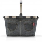 Einkaufskorb Carrybag Jeans Frame Dark Grey, Farbe: grau, Marke: Reisenthel, EAN: 4012013725548, Abmessungen in cm: 48x29x28, Bild 3 von 5