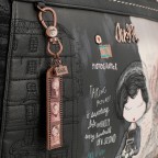 Reisetasche City Moments Travel Bag mit Bügelverschluss Schwarz, Farbe: schwarz, Marke: Anekke, EAN: 8434172122208, Abmessungen in cm: 49x30x21, Bild 8 von 9