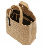 Tasche Paper Bag Tote S Kroko Vintage Linen, Farbe: beige, Marke: Liebeskind Berlin, EAN: 4064657323703, Abmessungen in cm: 22x25x12, Bild 7 von 8