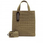 Tasche Paper Bag Tote S Kroko Oakmoss, Farbe: taupe/khaki, Marke: Liebeskind Berlin, EAN: 4064657323710, Abmessungen in cm: 22x25x12, Bild 1 von 8