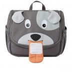 Kulturbeutel Kulturtasche für Kinder Hund, Farbe: grau, Marke: Affenzahn, EAN: 4057081039470, Abmessungen in cm: 17x20x7, Bild 6 von 6