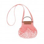Umhängetasche Le Pliage Filet XS Pink, Farbe: rosa/pink, Marke: Longchamp, EAN: 3597922164202, Abmessungen in cm: 17x18x1, Bild 3 von 4