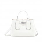Handtasche Roseau Croco Handtasche M Weiß, Farbe: weiß, Marke: Longchamp, EAN: 3597922155903, Abmessungen in cm: 30x23.5x12, Bild 1 von 5