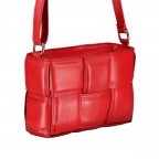 Umhängetasche Rot, Farbe: rot/weinrot, Marke: Hausfelder Manufaktur, EAN: 4065646008656, Abmessungen in cm: 21x16x7, Bild 2 von 6