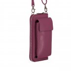 Handytasche Dollaro mit Schulterriemen Fuchsia, Farbe: rosa/pink, Marke: Hausfelder Manufaktur, EAN: 4065646008793, Abmessungen in cm: 11x20x4.5, Bild 2 von 6