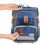 Schulranzen Space Schleich® Limited Edition Set 5-teilig Lava Dragon, Farbe: blau/petrol, Marke: Step by Step, EAN: 4047443407894, Abmessungen in cm: 28x37x20, Bild 3 von 12
