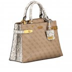 Handtasche Zadie Latte Logo Python, Farbe: beige, Marke: Guess, EAN: 0190231565383, Abmessungen in cm: 33.5x25.5x12.5, Bild 2 von 7