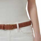 Gürtel Abby Croco Leather Belt Bundweite 85 CM Cognac, Farbe: cognac, Marke: Les Visionnaires, EAN: 4260711673016, Bild 2 von 3