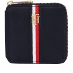 Geldbörse Poppy Medium Wallet Zip Around Navy Corporate, Farbe: blau/petrol, Marke: Tommy Hilfiger, EAN: 8720116549447, Abmessungen in cm: 11x10x2, Bild 1 von 3