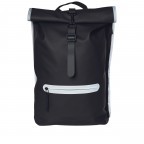 Rucksack Rolltop Reflective mit Laptopfach 16 Zoll Black, Farbe: schwarz, Marke: Rains, EAN: 5711747499341, Abmessungen in cm: 32x48x10, Bild 1 von 7