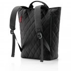 Rucksack Shopper Backpack Rhombus Black, Farbe: schwarz, Marke: Reisenthel, EAN: 4012013726880, Abmessungen in cm: 44x45x17, Bild 2 von 3