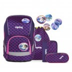 Schulranzen Wide Lumi Edition Set 5-teilig PerlentauchBär, Farbe: flieder/lila, Marke: Ergobag, EAN: 4057081124367, Abmessungen in cm: 28x40x25, Bild 1 von 8