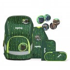 Schulranzen Wide Lumi Edition Set 5-teilig RambazamBär, Farbe: grün/oliv, Marke: Ergobag, EAN: 4057081124374, Abmessungen in cm: 28x40x25, Bild 1 von 8