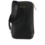 Handytasche / Geldbörse Saffiano Black, Farbe: schwarz, Marke: Guess, EAN: 7621826492973, Abmessungen in cm: 12x20x4.5, Bild 1 von 6