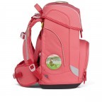 Schulranzen Cubo Eco Hero Edition Set 5-teilig Modell 2022 Lamas in Bärjamas, Farbe: rosa/pink, Marke: Ergobag, EAN: 4057081119684, Abmessungen in cm: 25x40x20, Bild 3 von 11