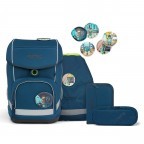 Schulranzen Cubo Eco Hero Edition Set 5-teilig Modell 2022 RobotBär, Farbe: blau/petrol, Marke: Ergobag, EAN: 4057081119691, Abmessungen in cm: 25x40x20, Bild 1 von 11