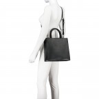 Handtasche Bente Paperbag Black Silver, Farbe: schwarz, Marke: Seidenfelt, EAN: 4251817617387, Abmessungen in cm: 33x31x13, Bild 5 von 6