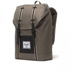 Rucksack Retreat Rubber Straps Volumen 18 Liter Bungee Cord Black, Farbe: braun, Marke: Herschel, EAN: 0828432544820, Abmessungen in cm: 34x46x12, Bild 2 von 5