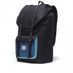 Rucksack Little America Volumen 23 Liter Black-Blue Ashes-Blue Curacao, Farbe: schwarz, Marke: Herschel, EAN: 0828432545094, Abmessungen in cm: 28.56x49.9x17.78, Bild 2 von 5