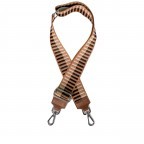 Schulterriemen Multi-Querstreifen Silberkarabiner Cognac, Farbe: cognac, Marke: Hausfelder Manufaktur, EAN: 4065646009516, Bild 1 von 2