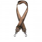 Schulterriemen Multi-Querstreifen Silberkarabiner Taupe, Farbe: taupe/khaki, Marke: Hausfelder Manufaktur, EAN: 4065646009523, Bild 1 von 2