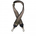 Schulterriemen Bordüre Goldkarabiner Schwarz, Farbe: schwarz, Marke: Hausfelder Manufaktur, EAN: 4065646009615, Bild 1 von 2