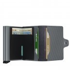 Geldbörse Twinwallet Carbon mit RFID-Schutz Cool Grey, Farbe: grau, Marke: Secrid, EAN: 8718215289395, Abmessungen in cm: 7x10.2x2.5, Bild 3 von 5