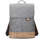 Rucksack Olli OR150 mit Laptopfach 13 Zoll Stone, Farbe: grau, Marke: Zwei, EAN: 4250257926493, Abmessungen in cm: 28x38x12, Bild 1 von 5