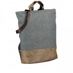 Rucksack / Handtasche Olli OR140 mit Laptopfach 13 Zoll Stone, Farbe: grau, Marke: Zwei, EAN: 4250257919808, Abmessungen in cm: 36x38x14, Bild 2 von 6